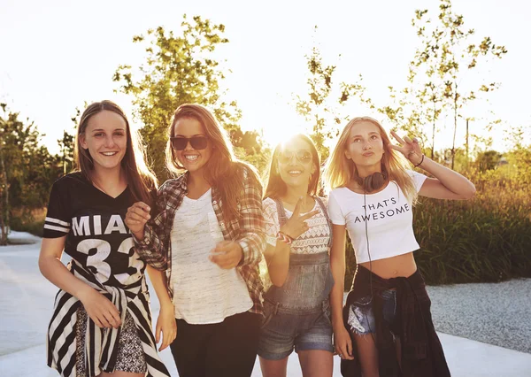 Group of girls laughing