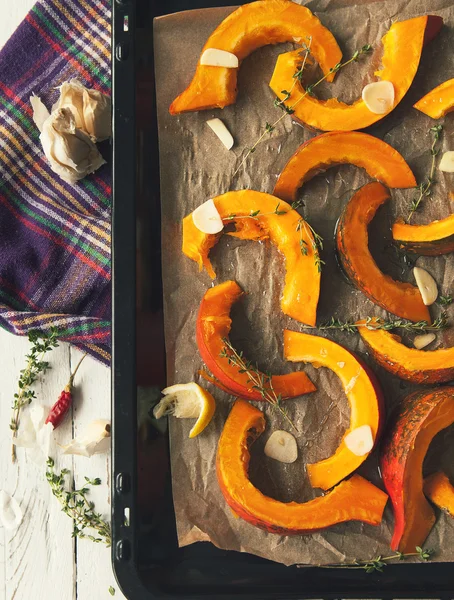 Flavored slices of pumpkin