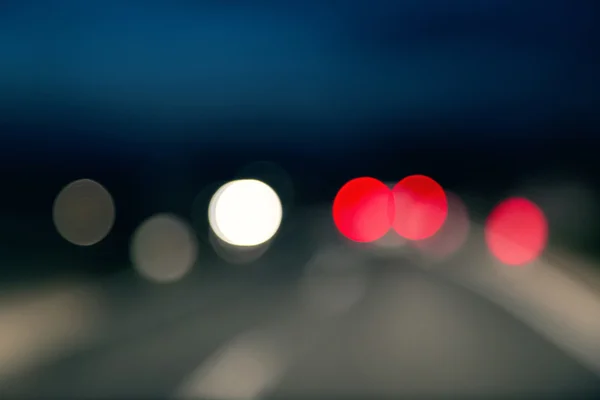 Abstract car light at night