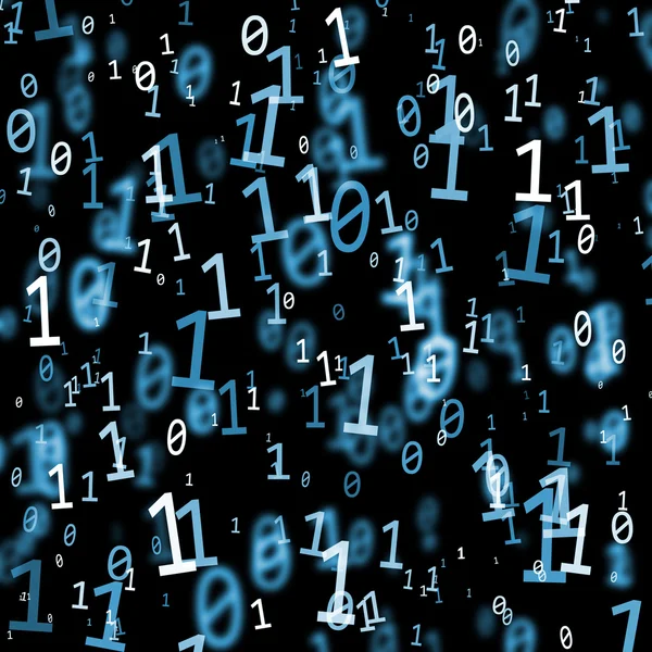 Abstract dark blue abstract binary code numbers
