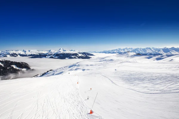 View to mountains in Austria from Kitzbuehel ski resort