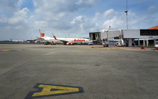 Lion Air airplane parked at Soekarno-Hatta International Airport