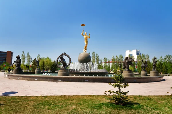 Fountain near the circus in Astana