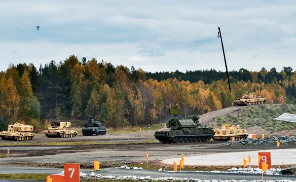 Engineering military vehicles at the firing range
