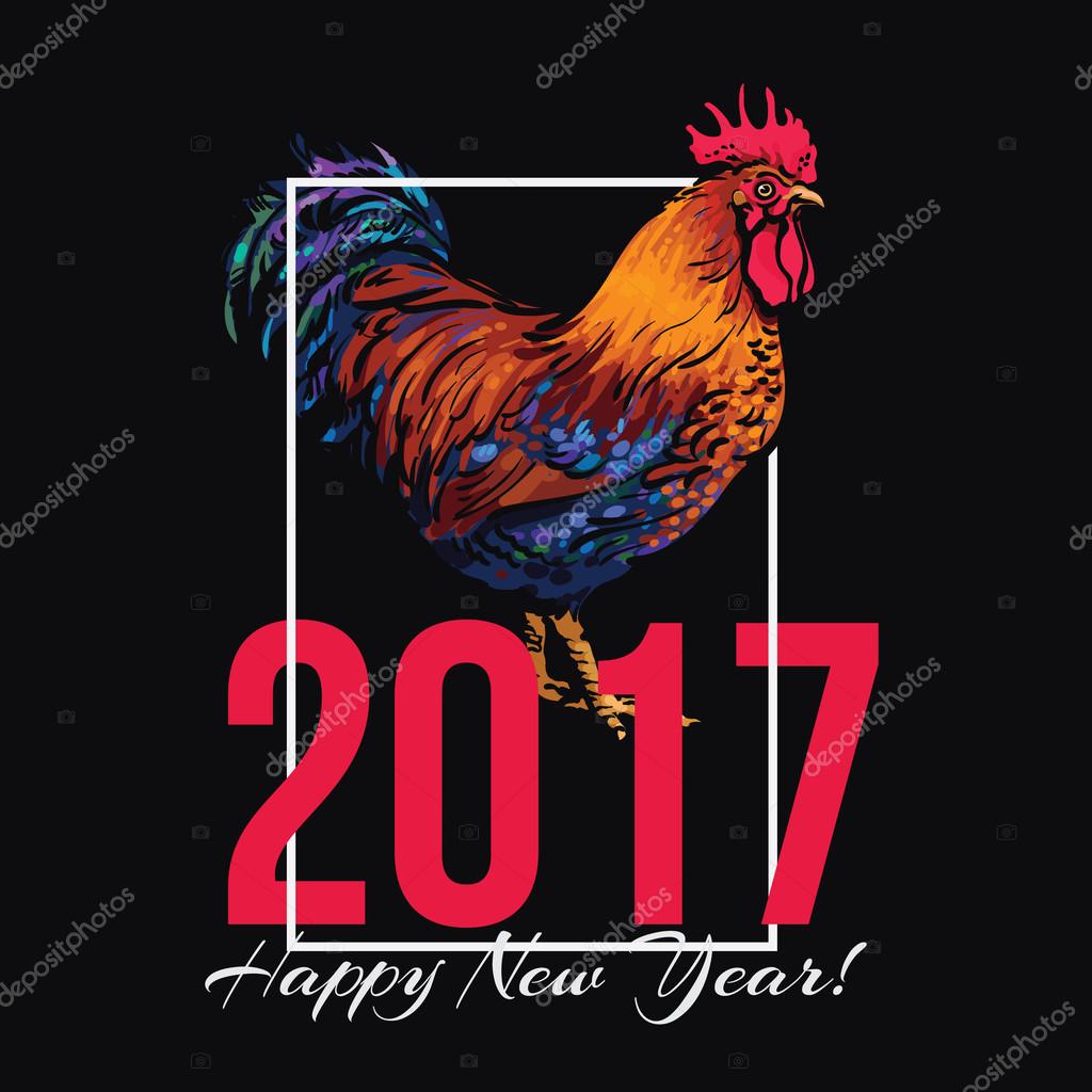 Новогодние открытки на Год Петуха 2017 34 Новогодние открытки на Год Петуха 2017 66