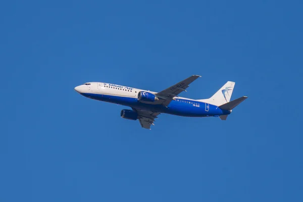 Flying Boeing 737 - 405 aircraft, Blue Air Flight