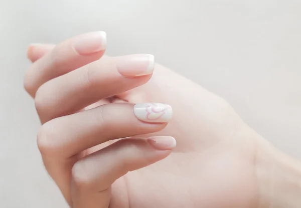 Nails, white, natural, nail, female, finger, isolated, woman, care, hand, beautiful, manicure