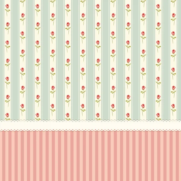 Vintage wallpaper with shabby chic roses