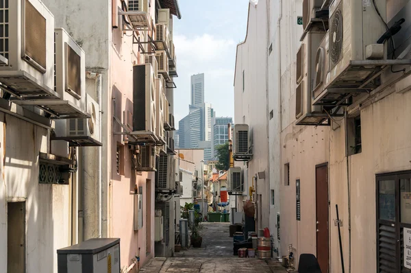 Side street of Tanjong Pagar historic  district in Singapore