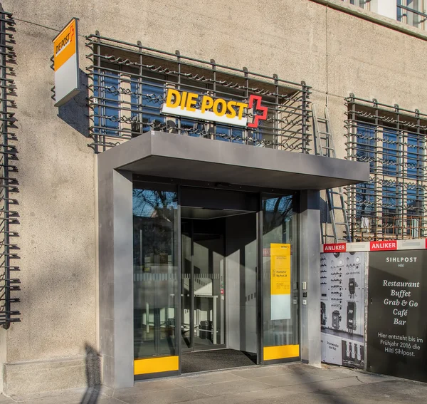 Entrance of Sihlpost post office in Zurich