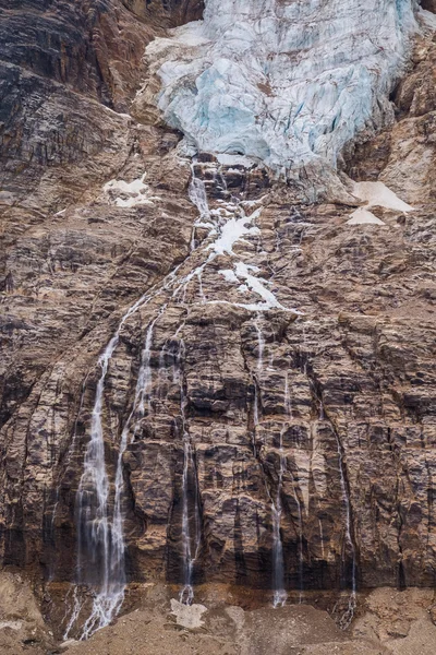 Angel Glacier and Angel Falls on Mt Edith Cavell in Jasper Natio
