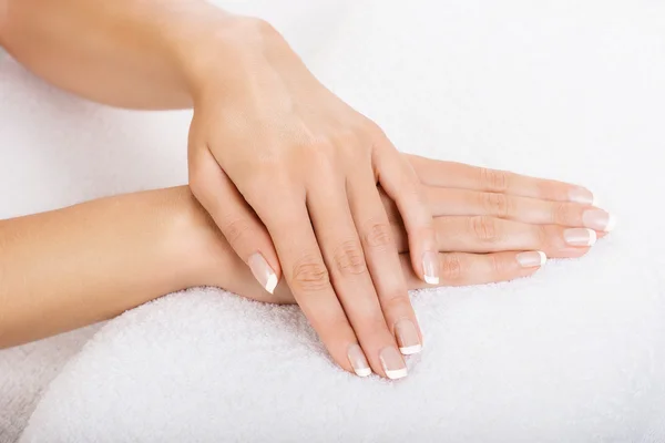 Hands on towel - Manicure