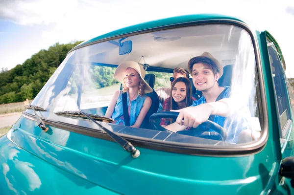 Hipster teenagers on road trip