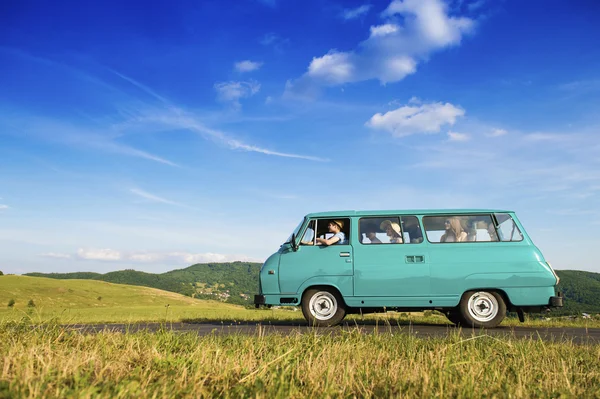 Young people on a road trip