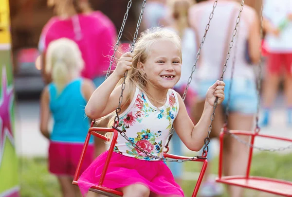 Little girl at fun fair