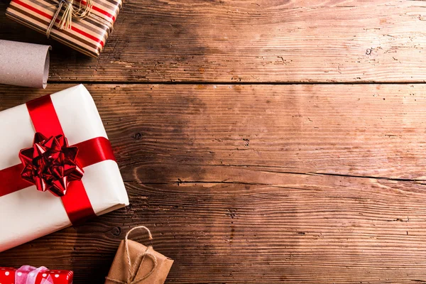 Christmas presents on a table