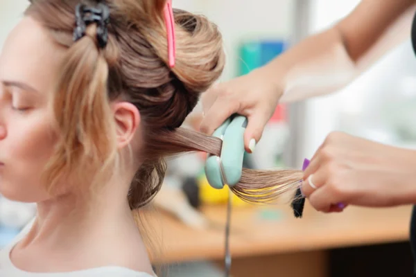 Keratin hair straightening at home.