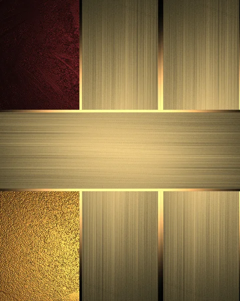 Background of golden ribbons with yellow and red accents. Template for design. copy space for ad brochure or announcement invitation, abstract background.