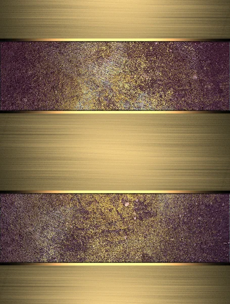 Shabby old background with golden ribbons. Design template. Design for site