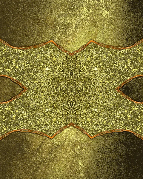 Element for design. Template for design. Grunge gold background with gold decoration