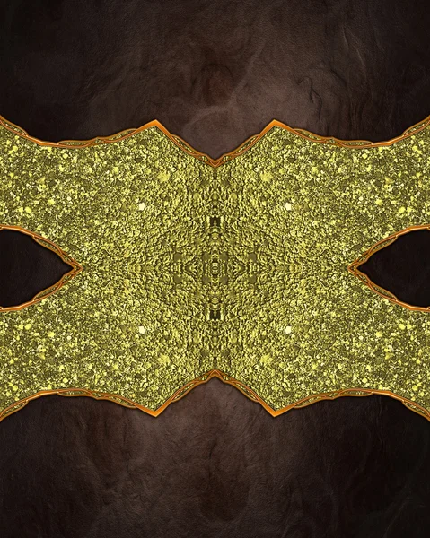 Element for design. Template for design. Brown background with gold decoration