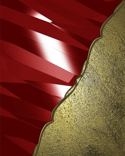 Golden corner for design on red background. Element for design. Template for design. copy space for ad brochure or announcement invitation, abstract background