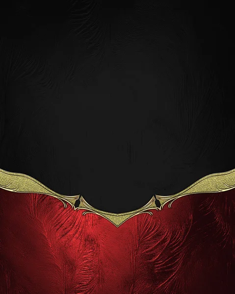 Black and red background with gold ornaments. Element for design. Template for design. copy space for ad brochure or announcement invitation, abstract background