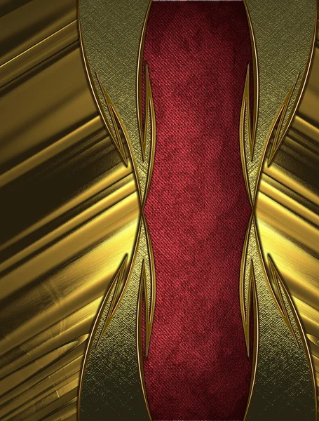 Abstract golden texture with red patterns. Element for design. Template for design. copy space for ad brochure or announcement invitation, abstract background