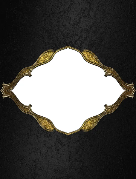 Black background with antique frame. Element for design. Template for design. copy space for ad brochure or announcement invitation, abstract background.