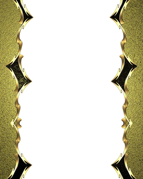 Beautiful gold frame with gold ornaments. Element for design. Template for design. copy space for ad brochure or announcement invitation, abstract background.