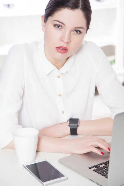 Beautiful business woman in the office.