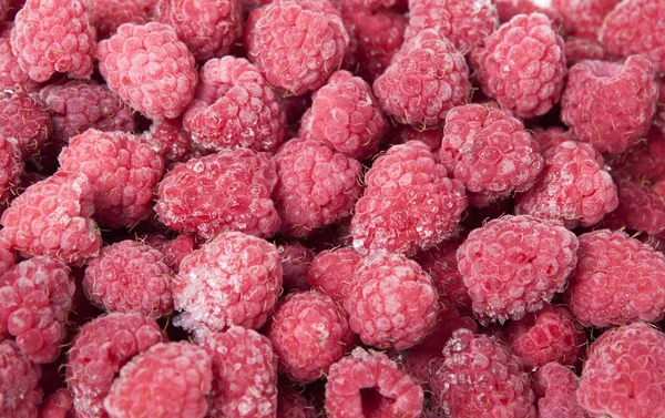 Frozen raspberries.