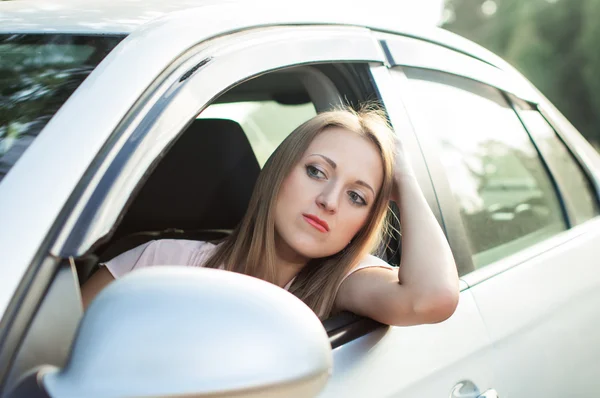 Driver the girl got stuck in traffic