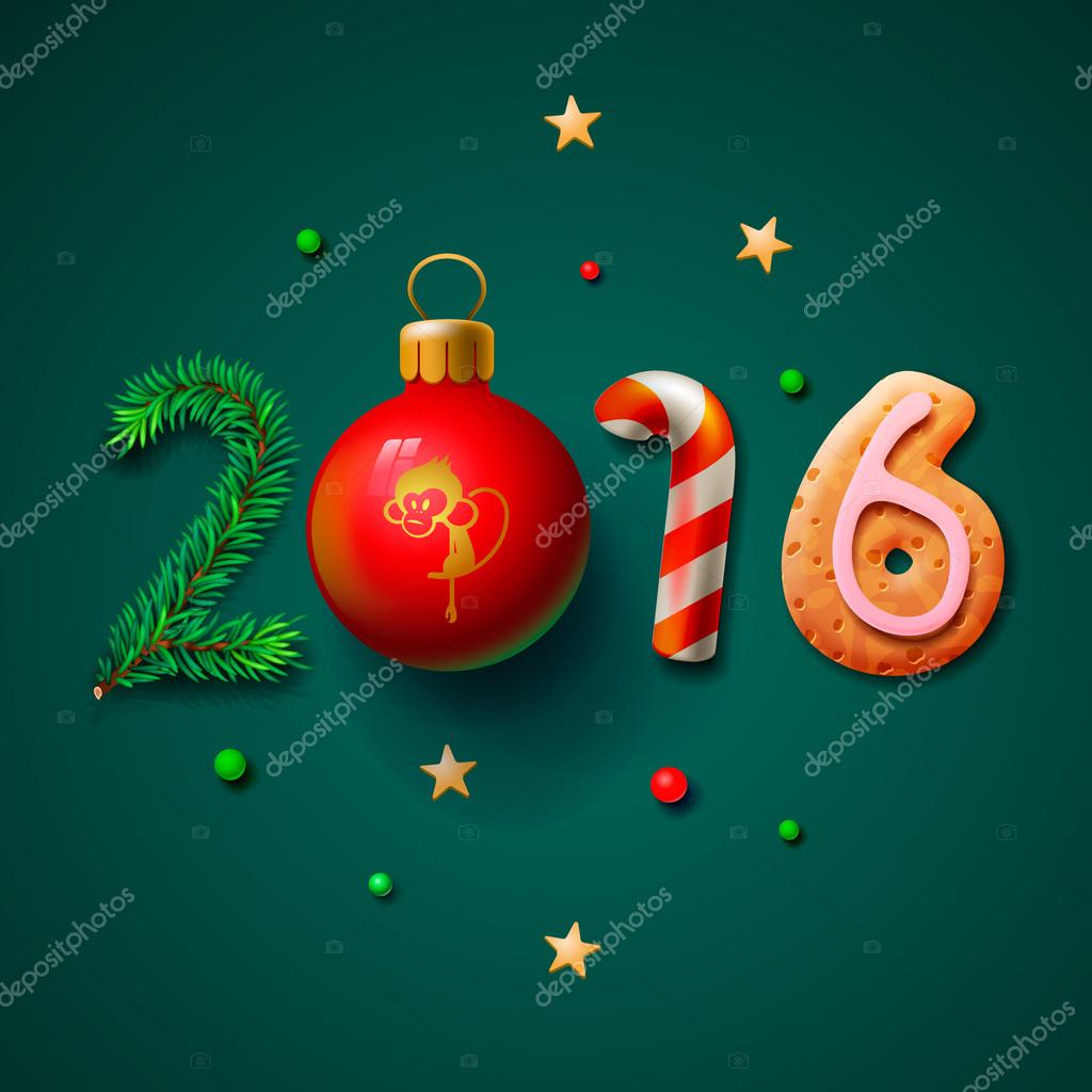 Новый год 2016: открытки с Обезьянками - t 26 Новый год 2016: открытки с Обезьянками - t 91