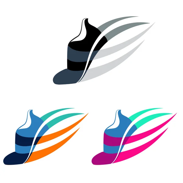 Sport shoes sign with color variations