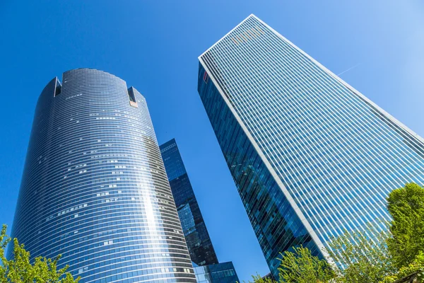 PARIS, FRANCE - MAY 10, 2015: View of Societe Generale headquarter (SG) in La Defense district, Paris. Societe Generale is a French multinational banking and financial services company.