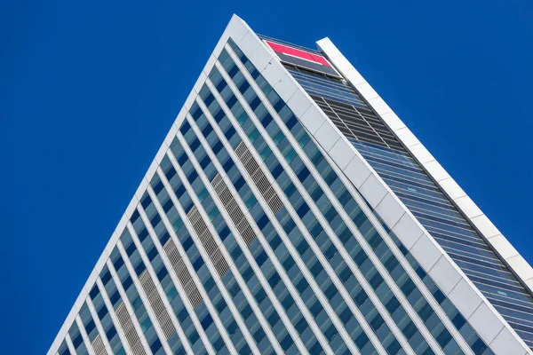 PARIS, FRANCE - MAY 10, 2015: View of Societe Generale headquarter (SG) in La Defense district, Paris. Societe Generale is a French multinational banking and financial services company.