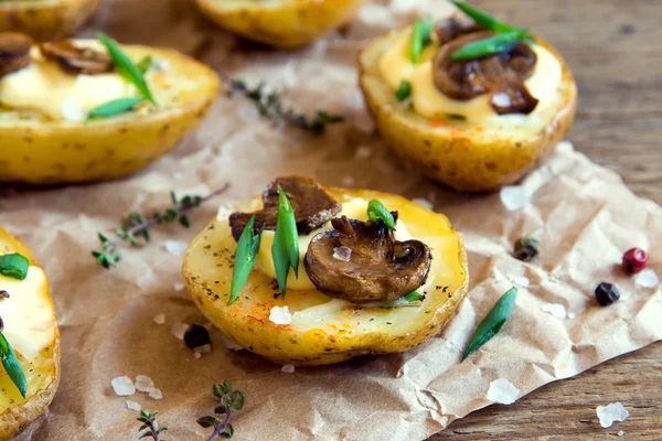 Baked potatoes with mushroom