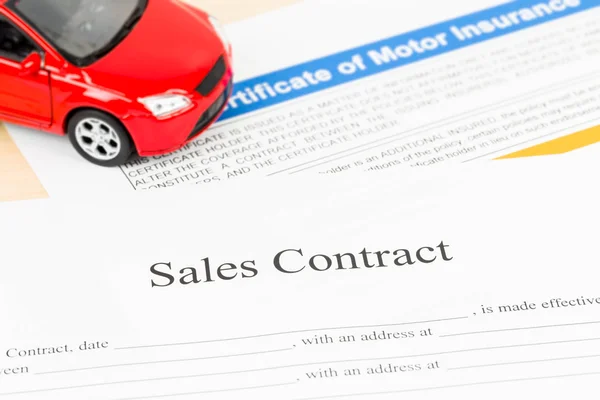 Car sales contract document