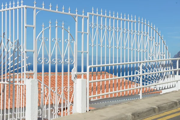Decorative fence of forged metal in Los Gigantes, Tenerife, Spai