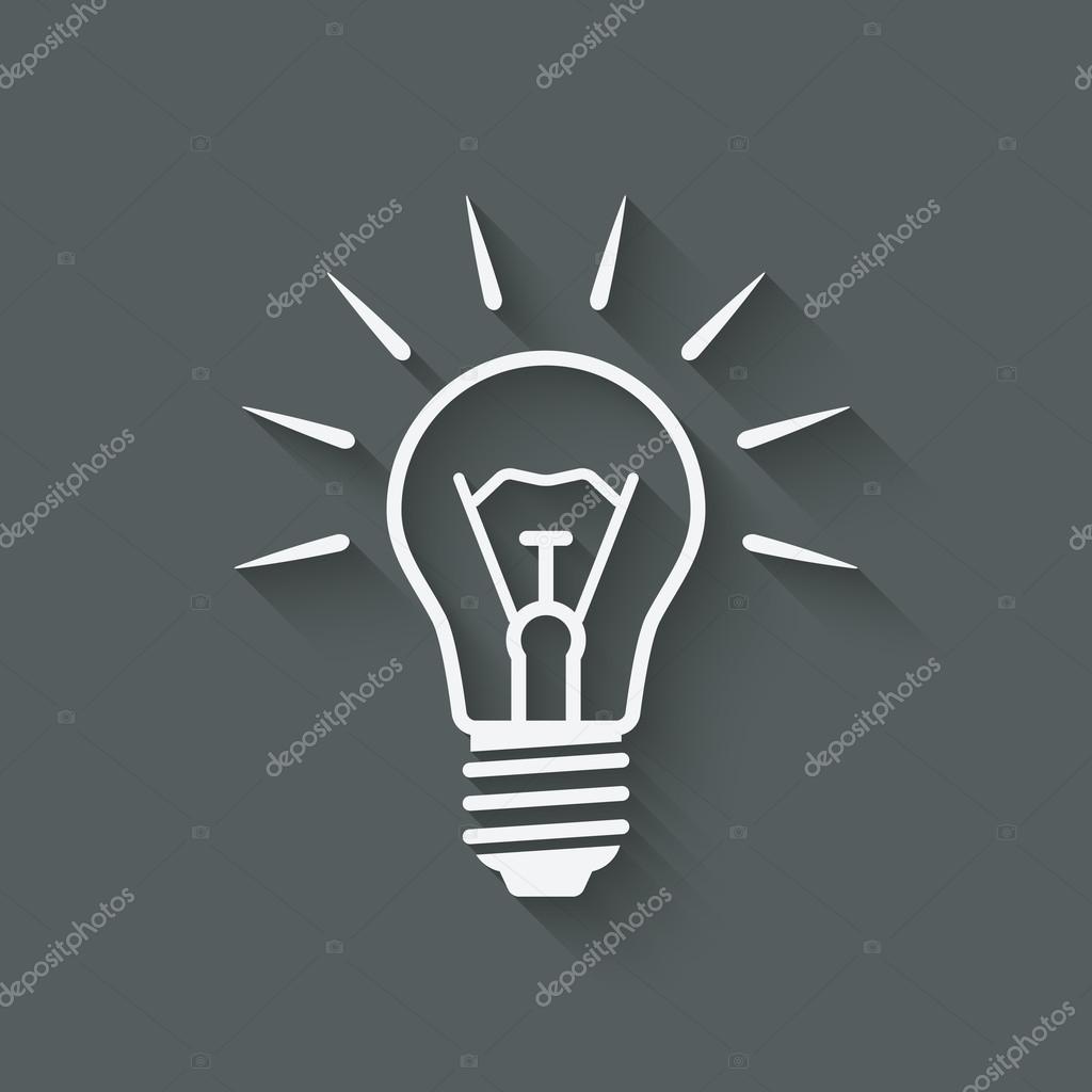 Glödlampa idé symbol — stock vektor © natbasil #90157824