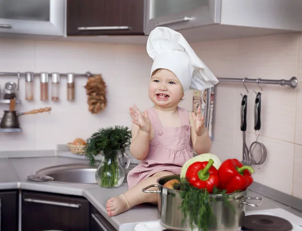 Smiling little chef