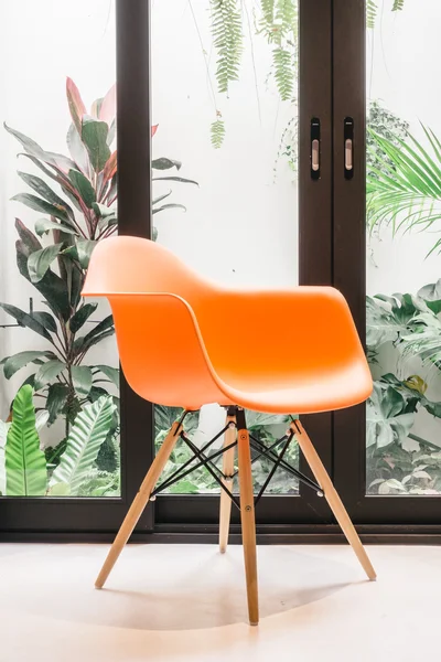 Orange chair decoration in living room