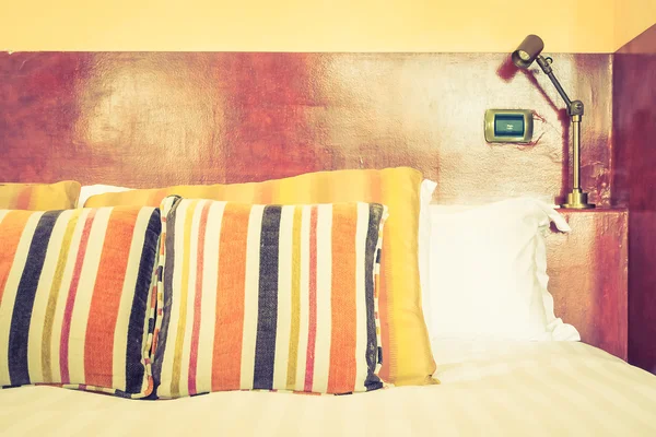 Pillows and bed decoration with morocco style