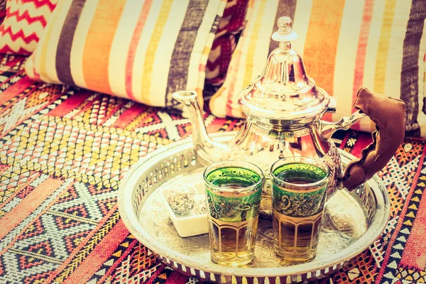 Hot tea with Morocco style