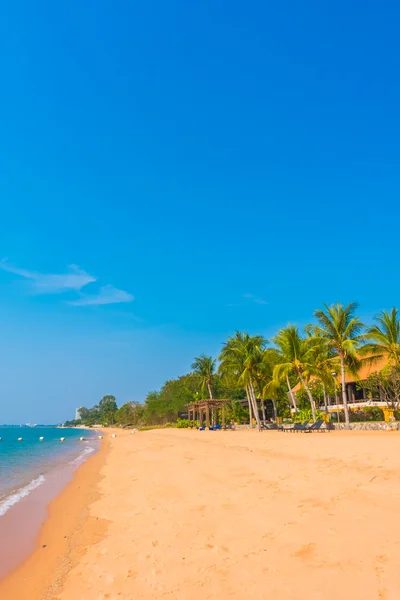 Beautiful beach and sea with palm trees