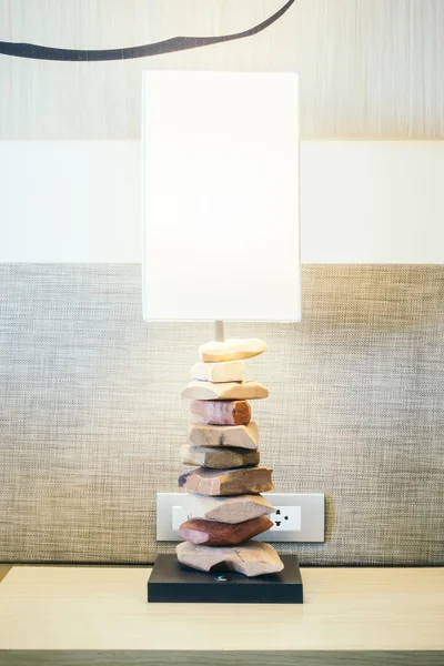 Table light lamp decoration in bedroom interior
