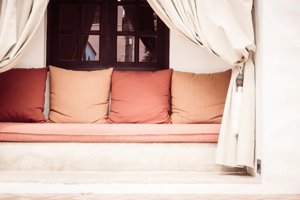 Pillows on sofa morocco style