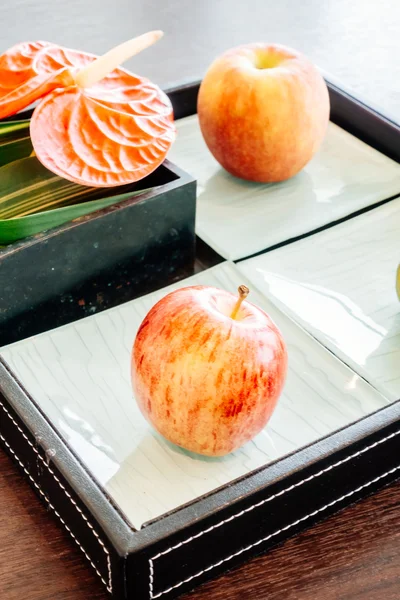 Fruit tray on wooden table