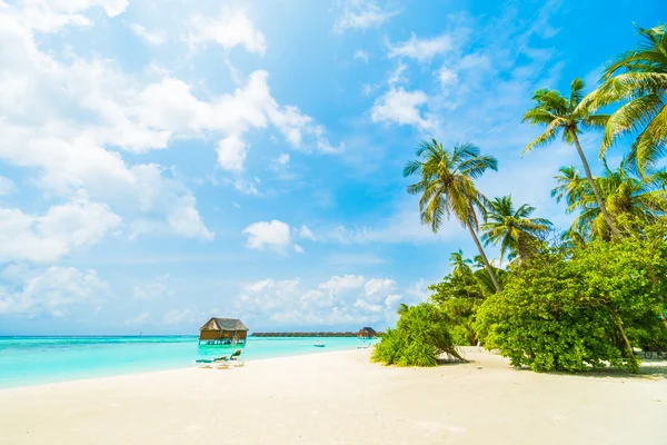 Tropical beach and sea in maldives island